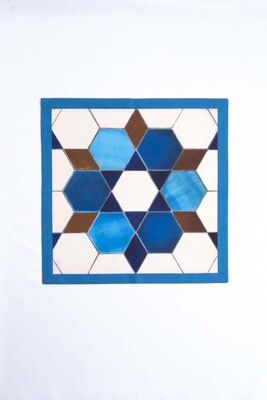 Sade Çini 2li Peçete Seti – Geometrik Çini Desenli - 4