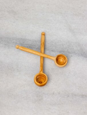 Ahşap Ölçü Kaşığı 2'Li Set - 3