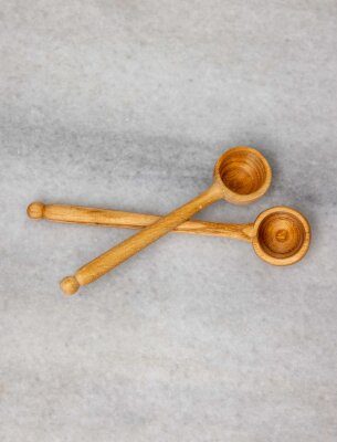 Ahşap Ölçü Kaşığı 2'Li Set - 4