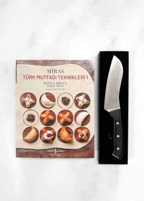 Babalar Gününe Özel Şef Bıçağı ve Miras Türk Mutfağı Teknikleri 1 Karton Kapak SET - 5