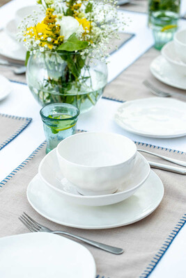 Bembeyaz 24 Parça 6 Kişilik Seramik Yemek Takımı - Refikadan