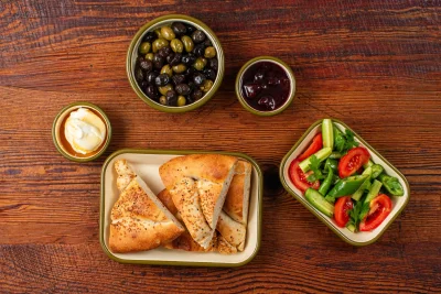 Emaye Kahvaltı Seti - Haki Kordonlu - 3