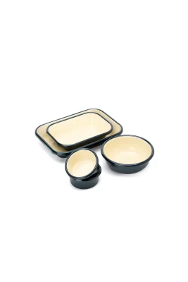 Emaye Kahvaltı Seti - Petrol Kordonlu - Refikadan (1)