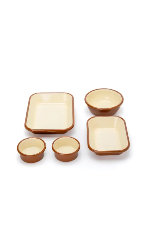 Emaye Kahvaltı Seti - Tarçın Kordonlu - 1