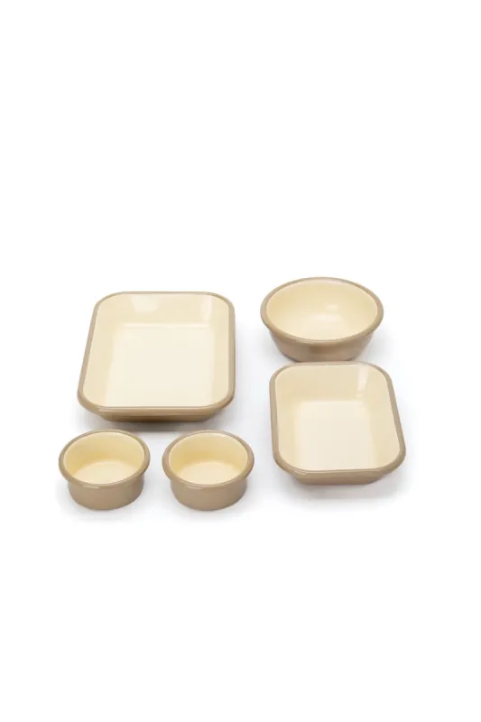 Emaye Kahvaltı Seti - Taş Kordonlu - 1