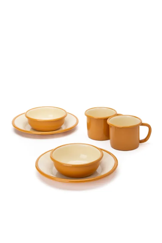 Emaye Kamp Seti - Hardal Kordonlu - 2