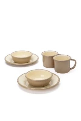 Emaye Kamp Seti - Taş Kordonlu 