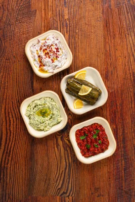 Emaye Kare Kase Seti 4lü - Bej Kordonlu - 4