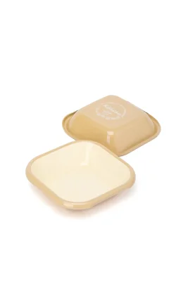 Emaye Kare Kase Seti 4lü - Bej Kordonlu - Refikadan (1)