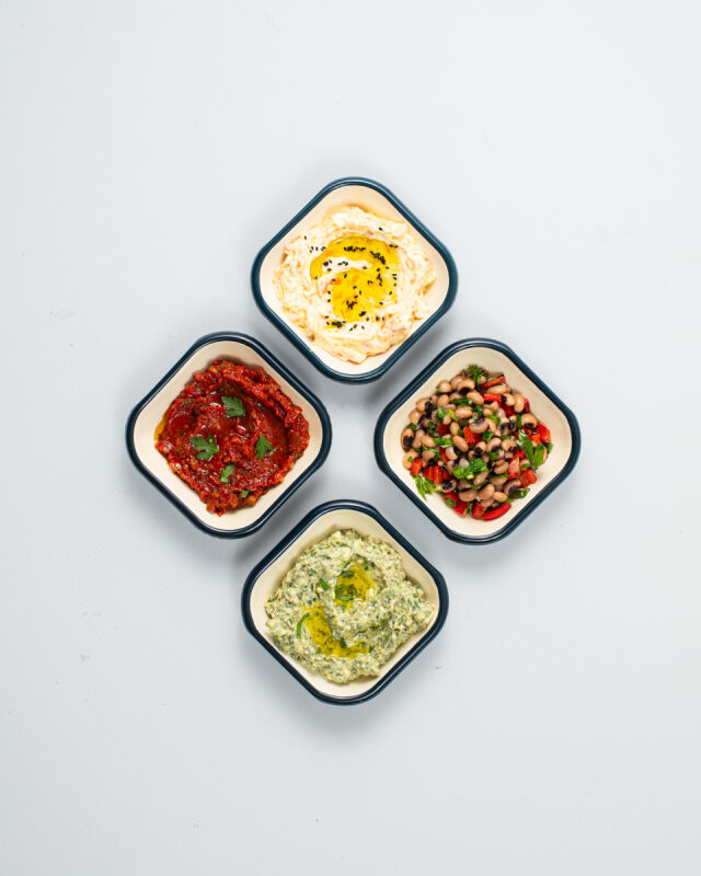 Emaye Kare Kase Seti 4lü - Petrol Kordonlu - 5