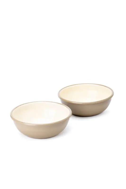 Emaye Kase Seti 2li - Taş Kordonlu - 1