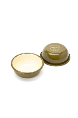 Emaye Küçük Kase Seti 2li - Haki Kordonlu - Refikadan (1)