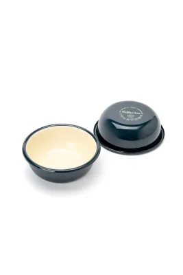 Emaye Küçük Kase Seti 2li - Petrol Kordonlu - Refikadan (1)