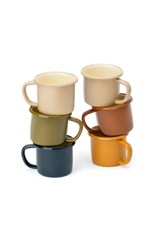 Emaye Kupa Seti 2li - Petrol Kordonlu - 2