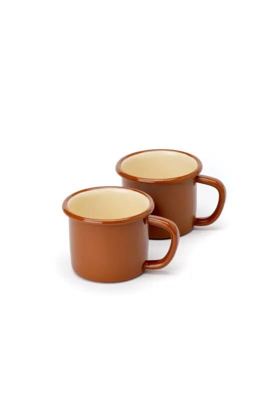 Emaye Kupa Seti 2li - Tarçın Kordonlu - 1