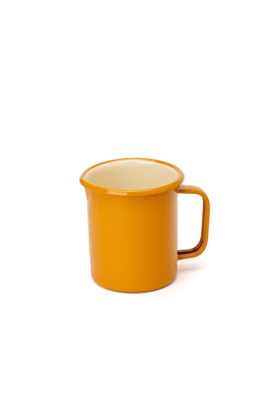 Emaye Sürahi Orta - Hardal Kordonlu - 1