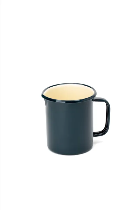 Emaye Sürahi Orta - Petrol Kordonlu - 1