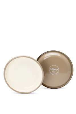 Emaye Tatlı Tabağı Seti 2li - Taş Kordonlu 