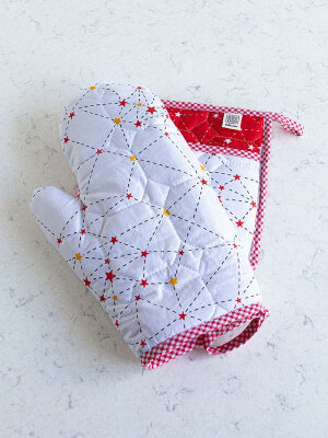 Fırın Eldiveni ve Tutacak Seti - Kırmızı - 3