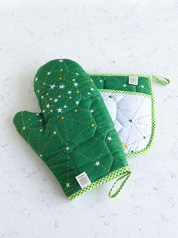 Fırın Eldiveni ve Tutacak Seti - Yeşil - 1