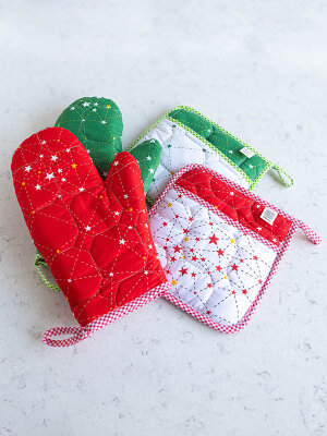 Fırın Eldiveni ve Tutacak Seti - Yeşil - 6