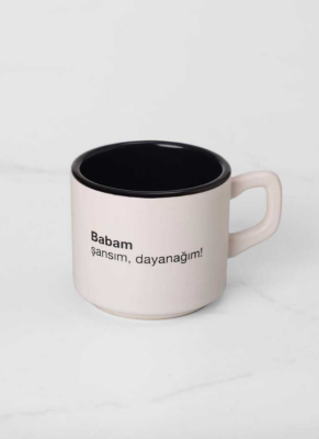 Babalar Günü Kupa Seti - İyi Ki Varsın & Babam Şansım Dayanağım - Seramik Kupa 153 ML - 4