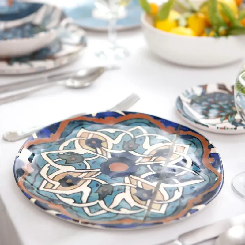  Karaca Refika 4-Piece Ceramic Serveware Set, 25cm, Multi - 3
