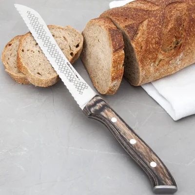  Karaca Refika Bread Knife, 23mmx190mmx2mm, Brown - 2