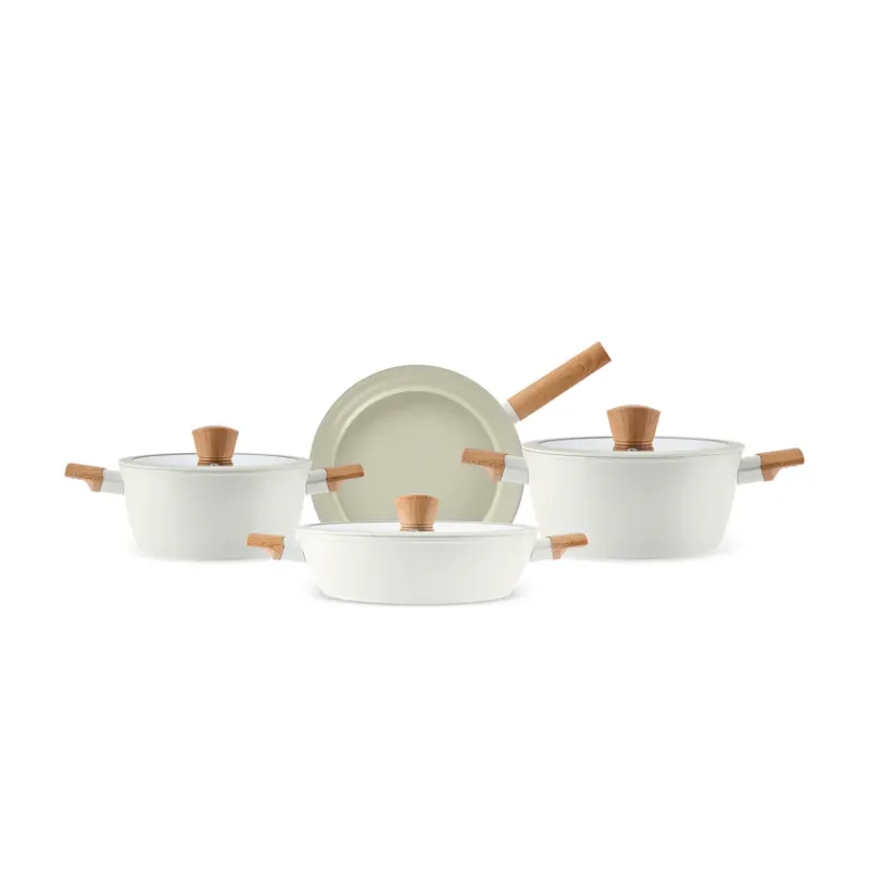 Karaca Swiss Crystal Almond Cream Induction-Based 7-Piece Cookware Set - 1