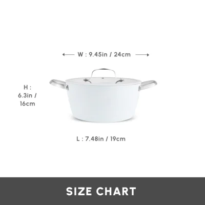 Karaca Swiss Crystal Almond Cream Non-Stick Induction Stainless Steel Handle Casserole & Lid, 24cm, Cream - 8