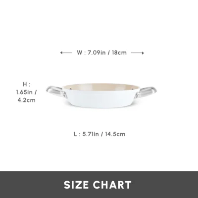 Karaca Swiss Crystal Almond Cream Non-Stick Induction Stainless Steel Handle Shallow Pan, 18cm, Cream - 5