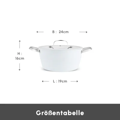 Karaca Swiss Crystal Almond Cream Stainless Steel Handle Casserole 24 cm - 4