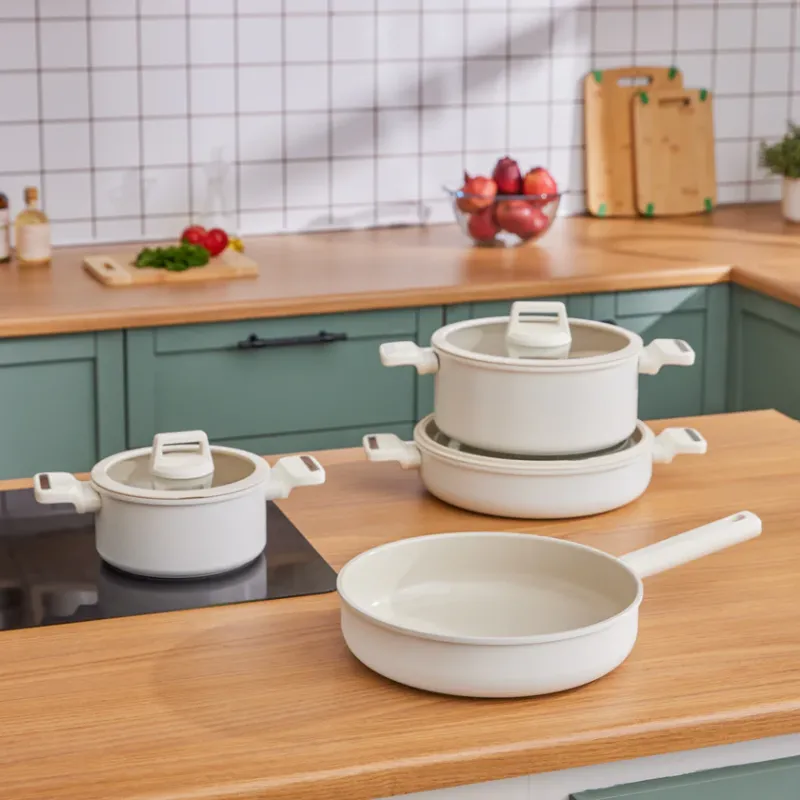 Karaca Swiss Crystal Valenti Ceramica 7-Piece Cookware Set - 1
