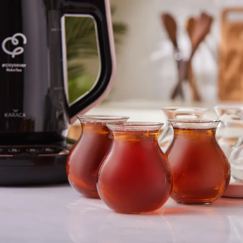 Karaca Tatlıcan 6 piece tea glass set by Refika - 1