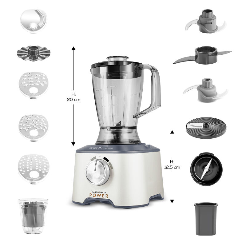 Karaca x Refika Mastermaid Power 10 in 1 Mutfak Robotu Swiss Cream 2000W - 2