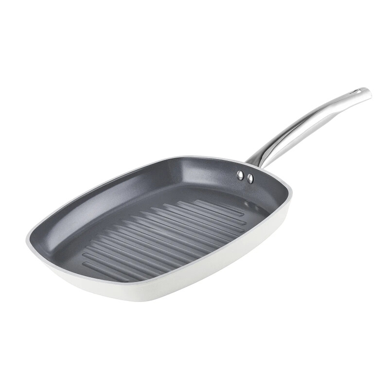 Karaca x Refika Birgül Swiss Crystal Creamy Metal Grill Tava 28 Cm - KARACA X REFIKA BIRGÜL