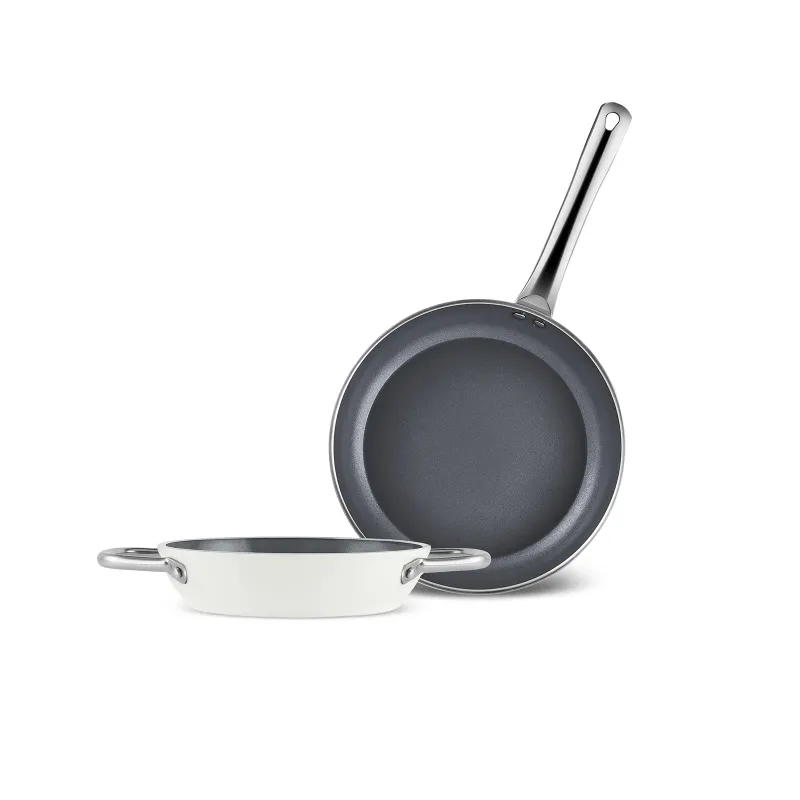 Karaca x Refika Birgül Swiss Crystal Creamy Metal Tava Sahan Set Cream - 1
