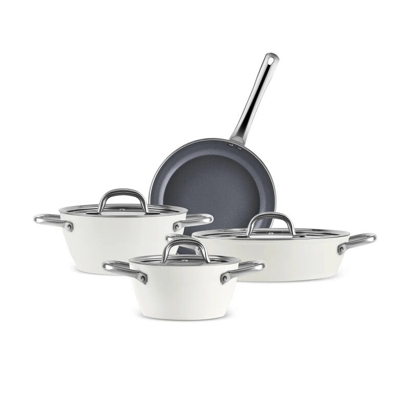 Karaca x Refika Birgül Swiss Crystal Metal Kulplu 7 Parça Tencere Seti - KARACA X REFIKA BIRGÜL