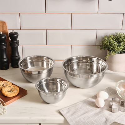 Karaca x Refika Mixy 3 Parça Çelik Karıştırma Kabı - KARACA (1)