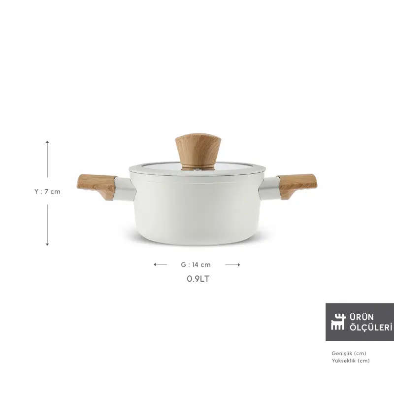 Karaca x Refika Swiss Crystal Almond Cream 14 cm Tencere - 2