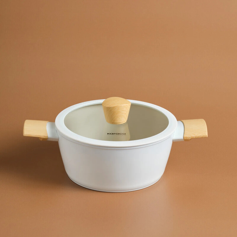 Karaca x Refika Swiss Crystal Almond Cream 20 cm Tencere - KARACA