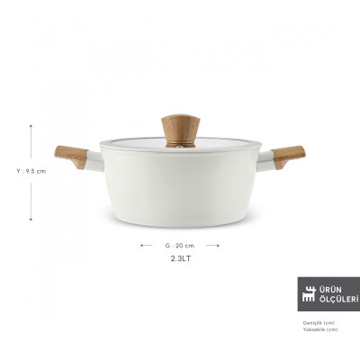 Karaca x Refika Swiss Crystal Almond Cream 20 cm Tencere - KARACA (1)