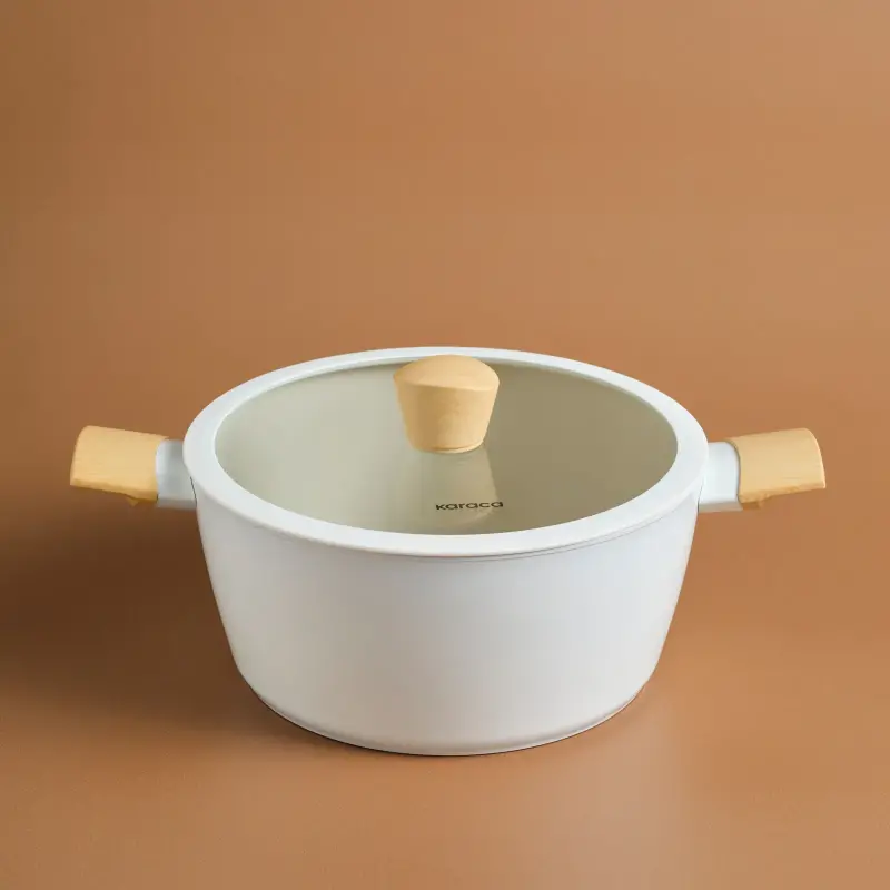 Karaca x Refika Swiss Crystal Almond Cream 24 cm Tencere - 1