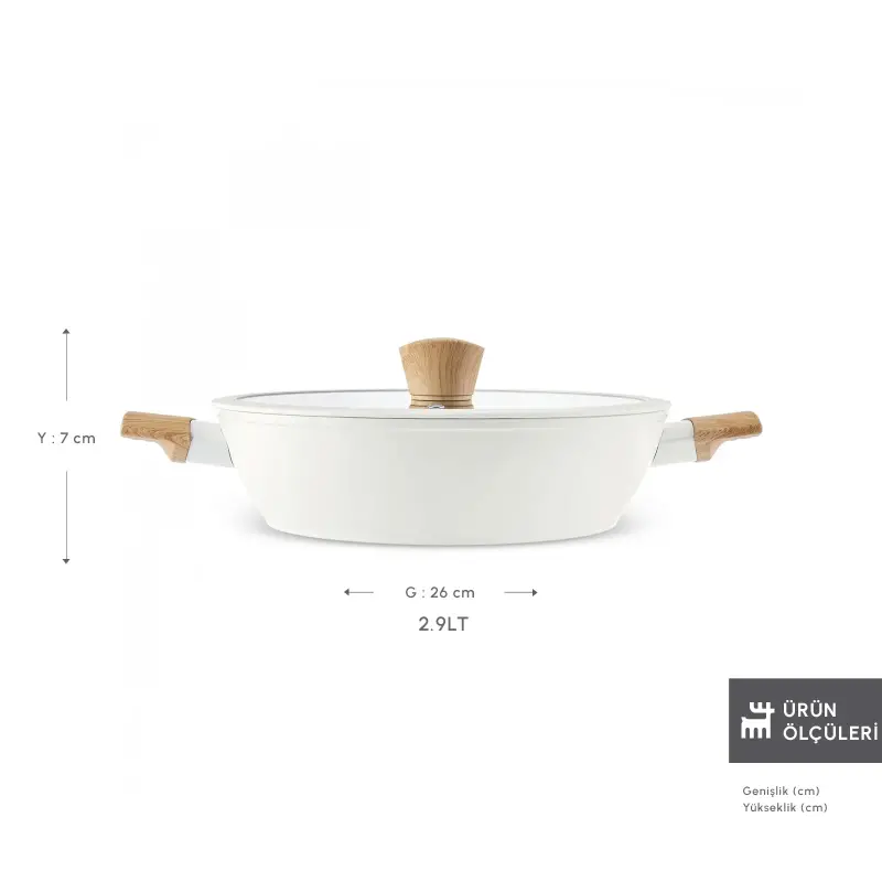 Karaca x Refika Swiss Crystal Almond Cream 26 cm Karnıyarık Tencere - 2