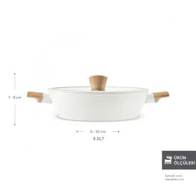 Karaca x Refika Swiss Crystal Almond Cream 30 Cm KarnıYarık Tencere - KARACA (1)