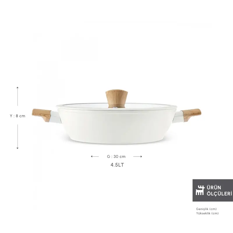 Karaca x Refika Swiss Crystal Almond Cream 30 Cm KarnıYarık Tencere - 2