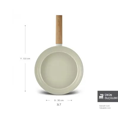 Karaca x Refika Swiss Crystal Almond Cream 30 cm Tava - KARACA (1)