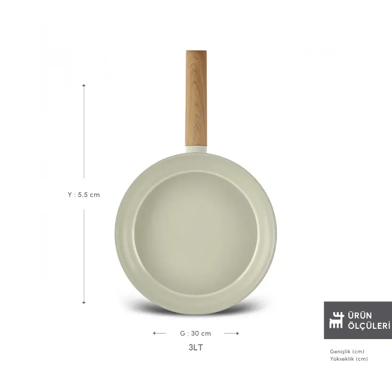 Karaca x Refika Swiss Crystal Almond Cream 30 cm Tava - 2