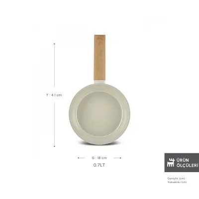 Karaca x Refika Swiss Crystal Almond Cream İndüksiyon Tabanlı 18 cm Tava - KARACA (1)