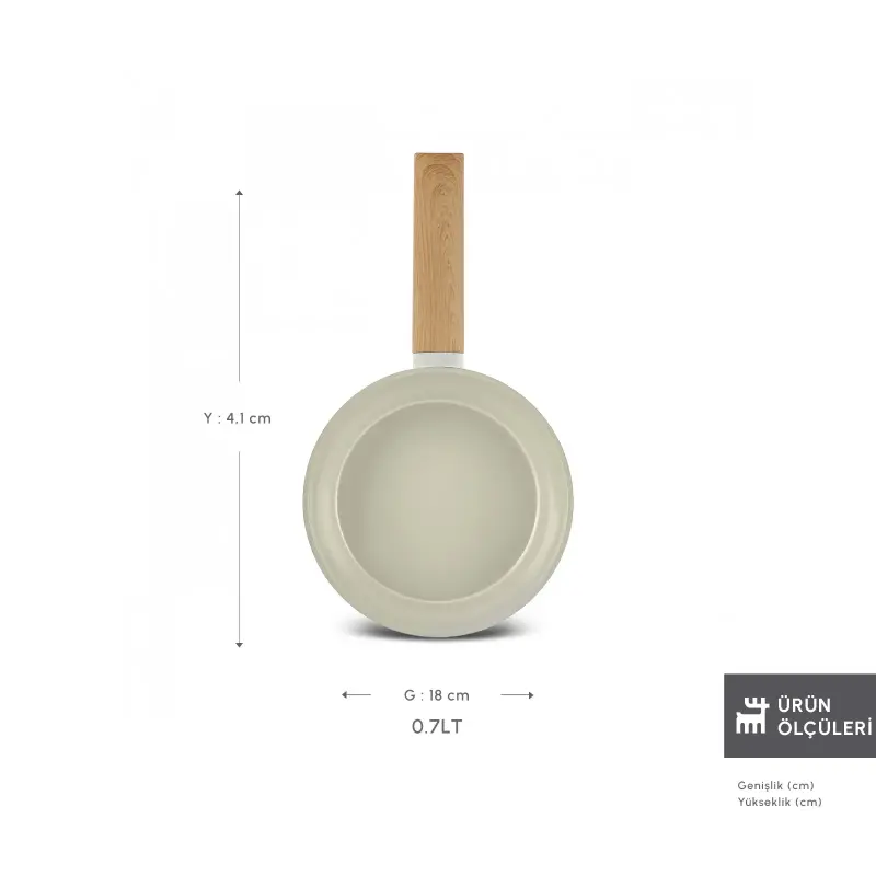 Karaca x Refika Swiss Crystal Almond Cream İndüksiyon Tabanlı 18 cm Tava - 2